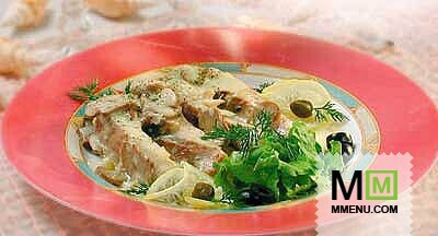 Щука, тушенная с шампиньонами Щука, тушенная с шампиньонами