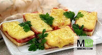 Тосты с ветчиной и сыром Тосты с ветчиной и сыром