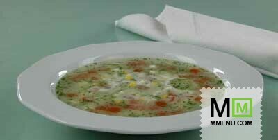 Хорватский суп с зеленью петрушки