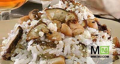 Рис с белыми грибами