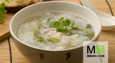 Китайский куриный суп со спаржей Китайский куриный суп со спаржей