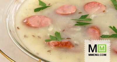 Суп картофельный с колбасками Суп картофельный с колбасками