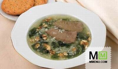 Суп мясной со шпинатом Суп мясной со шпинатом