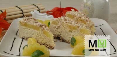 Вафельный торт с ананасами Вафельный торт с ананасами
