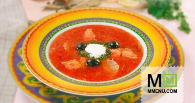 Солянка рыбная с копченой горбушей Солянка рыбная с копченой горбушей