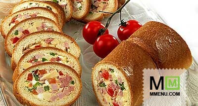 Бутерброд-рулет с мясом и сыром Бутерброд-рулет с мясом и сыром