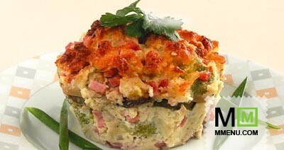 Запеканка с ветчиной, сыром и грибами Запеканка с ветчиной, сыром и грибами
