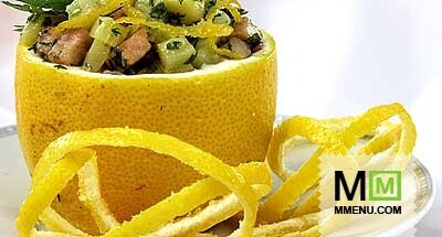 Лимонные корзиночки с курицей и кабачкам Лимонные корзиночки с курицей и кабачкам