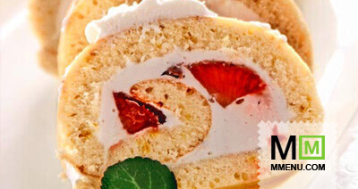 Рулет с клубникой Рулет с клубникой
