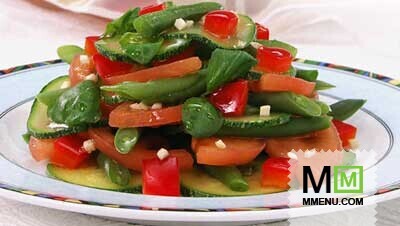 Салат из цуккини и зеленой фасоли Салат из цуккини и зеленой фасоли