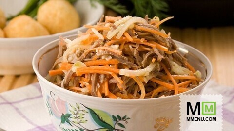 Салат из отварных субпродуктов с овощами Салат из отварных субпродуктов с овощами