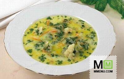 Суп молочный с цветной капустой Суп молочный с цветной капустой