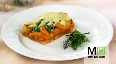 Сырные тосты с креветками Сырные тосты с креветками