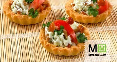 Корзиночки с грибами Корзиночки с грибами