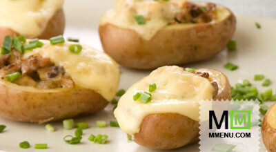 Картофель, фаршированный грибами Картофель, фаршированный грибами
