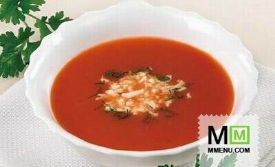 Суп из помидоров с брынзой
