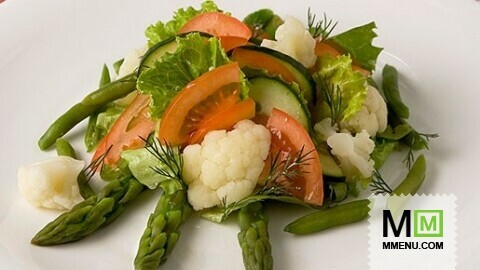 Овощной салат со спаржей