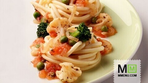 Макароны с брокколи и цветной капустой Макароны с брокколи и цветной капустой