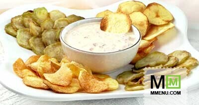 Овощные чипсы с соусом Овощные чипсы с соусом