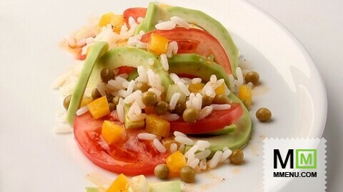 Салат рисовый с овощами