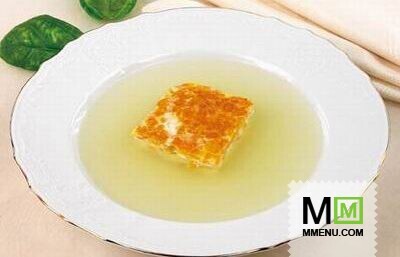 Бульон с омлетом и кукурузой Бульон с омлетом и кукурузой