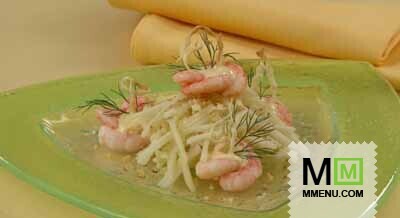 Салат с креветками и яблоками Салат с креветками и яблоками