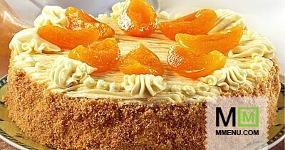 Торт слоеный с абрикосами Торт слоеный с абрикосами