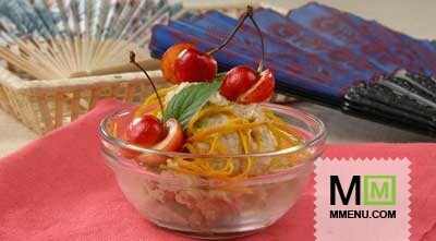 Крем из овсянки с черешней Крем из овсянки с черешней