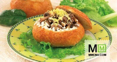 Булочки с мясом и грибами Булочки с мясом и грибами