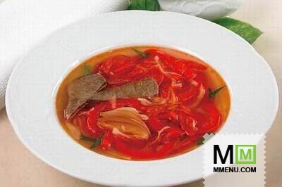 Суп мясной со сладким перцем Суп мясной со сладким перцем