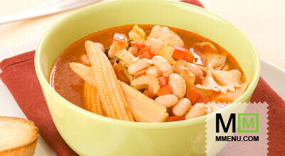 Суп с макаронами и гренками Суп с макаронами и гренками