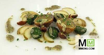 Салат из картофеля с грушами и орех Салат из картофеля с грушами и орех