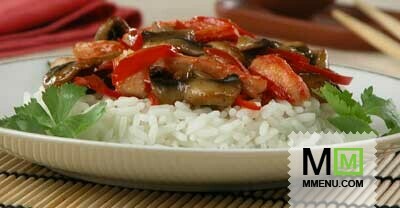 Рис с грибами по-китайски