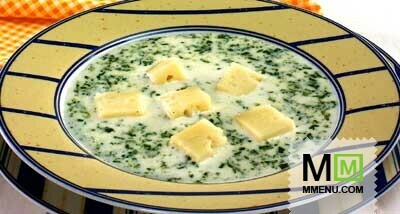 Суп с молоком и сыром