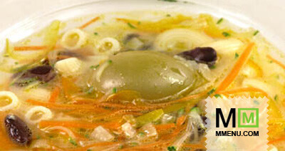 Суп овощной с макаронами Суп овощной с макаронами