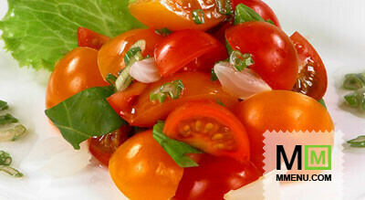 Рецепт - Салат из помидоров с базиликом