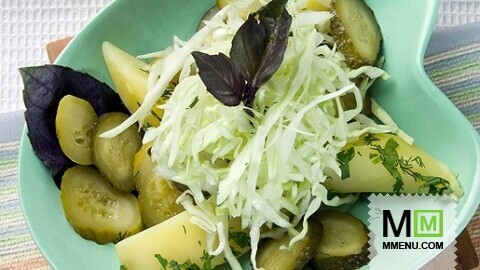 Картофельный салат с капустой Картофельный салат с капустой