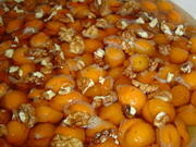 Приготовление блюда по рецепту - Варенье из абрикос,апельсина,лимона и грецких орехов. Шаг 6