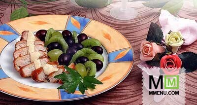 Курица с фруктами и горчичной смесью Курица с фруктами и горчичной смесью