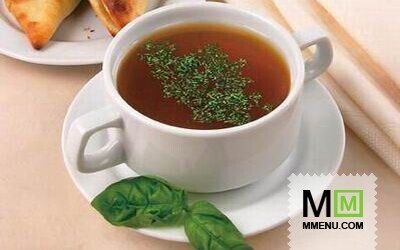 Бульон грибной с пирожками Бульон грибной с пирожками