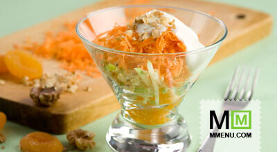 Салат из моркови с яблоками и курагой Салат из моркови с яблоками и курагой