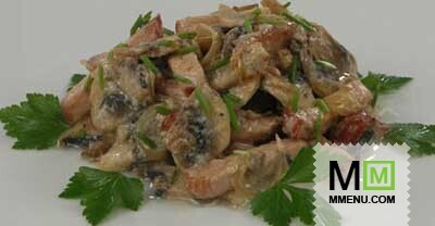 Копченая корейка с грибами Копченая корейка с грибами