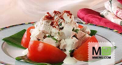 Мясо цыпленка под майонезом Мясо цыпленка под майонезом