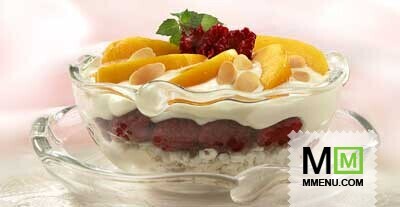 Творожный десерт с персиками Творожный десерт с персиками