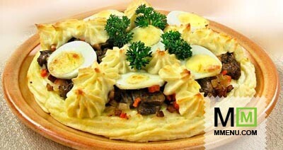 Запеканка с печенью и грибами Запеканка с печенью и грибами