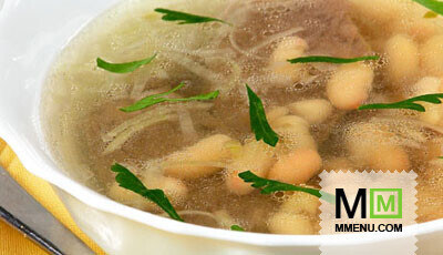 Суп мясной с фасолью Суп мясной с фасолью