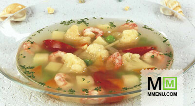 Суп овощной с креветками (2)