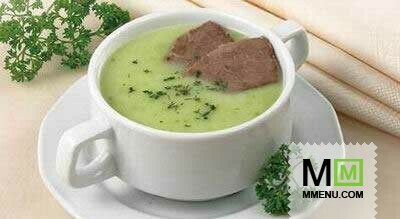 Суп-пюре из картофеля с зеленым горошком