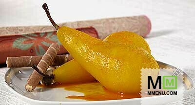 Рецепт - Груши в медовом соусе с шафраном