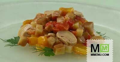 Овощная закуска с шампиньонами Овощная закуска с шампиньонами